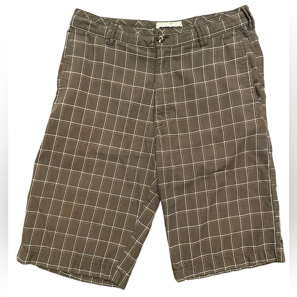 Billabong Brown Plaid Shorts Size 33
